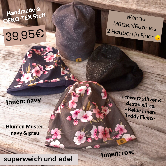 Wende Beanies, Hauben, Wende Mütze