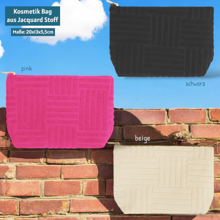 Kosmetik Bag/Tasche aus Jacquard Stoff – Bild 4