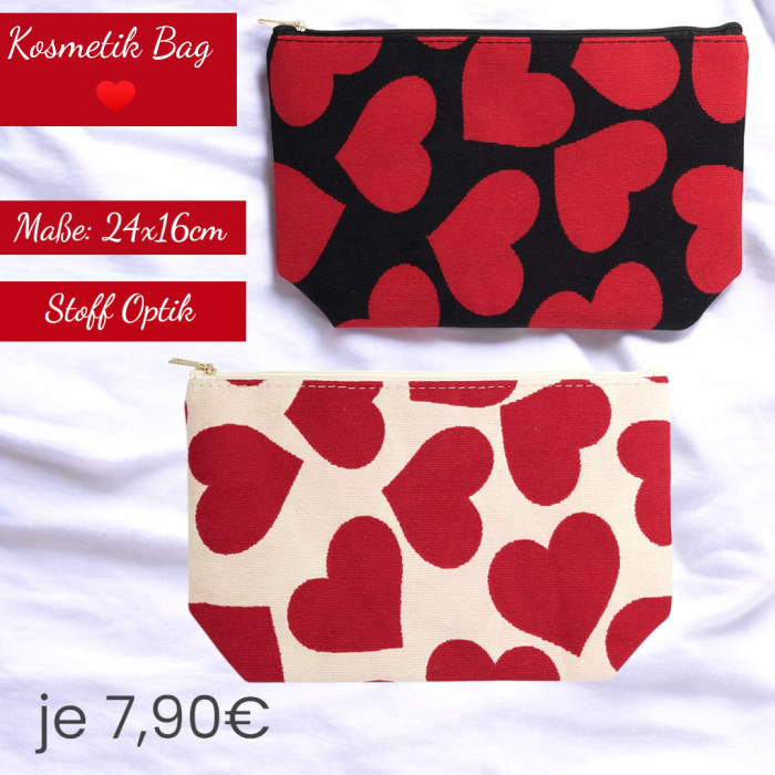 Kosmetik Bag/Tasche Herz