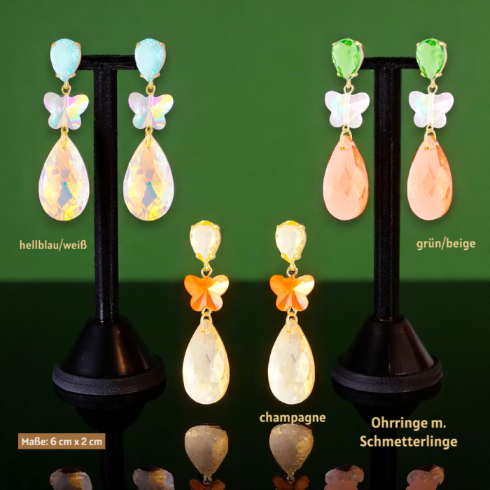 Ohrringe m. Schmetterlinge – Bild 2