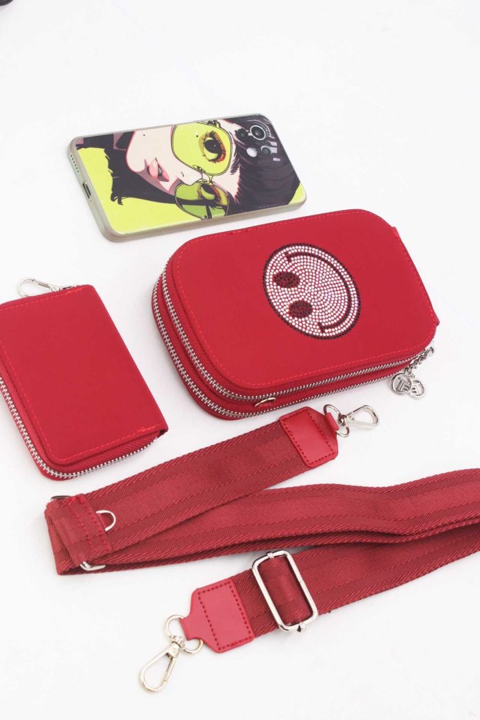 Geldtasche m. Schultergurt Smiley – Bild 7